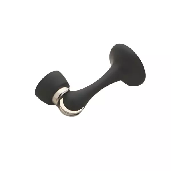 Altitude Door Stopper Size 4 inch (101.6 mm) Metal Body Black Finish for Bedrooms, Study Rooms, Hospitals, MG-005