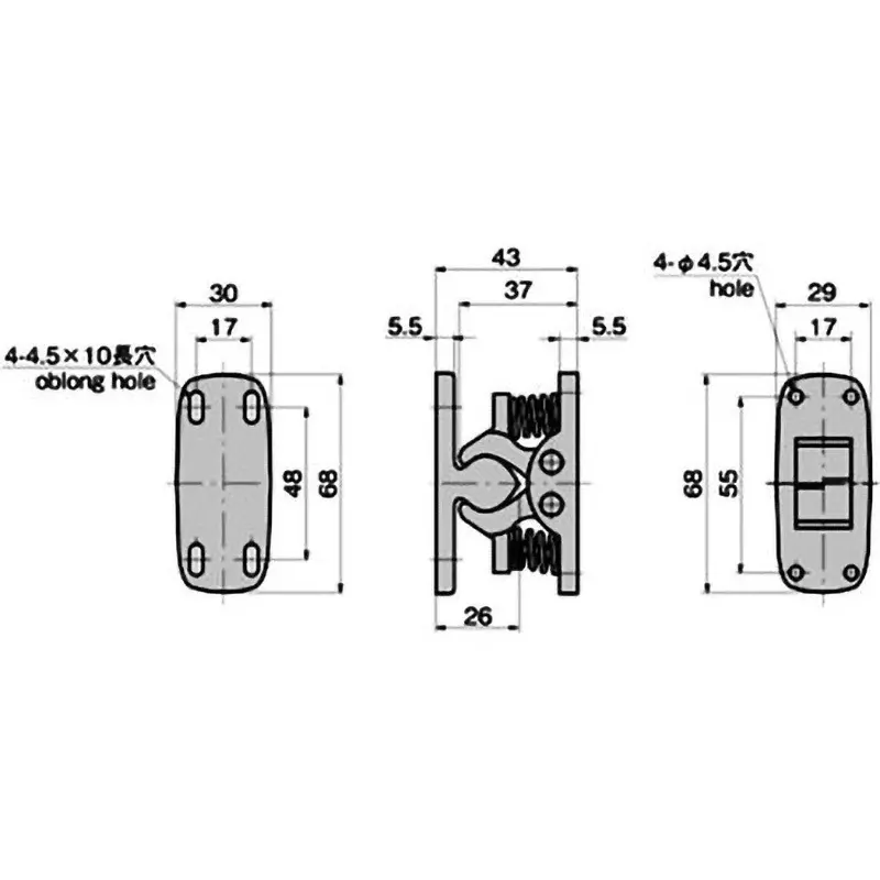 TAKIGEN Door Holder Polyacetal White, CP-854-1