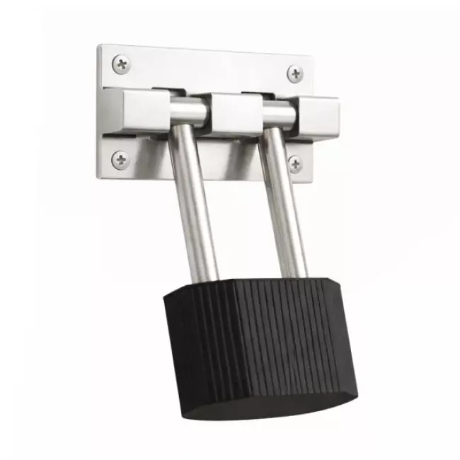 DM Locks 3.75 Inch (95.25 mm) Stainless Steel Door Mounted Door Stopper Finish, DS 002