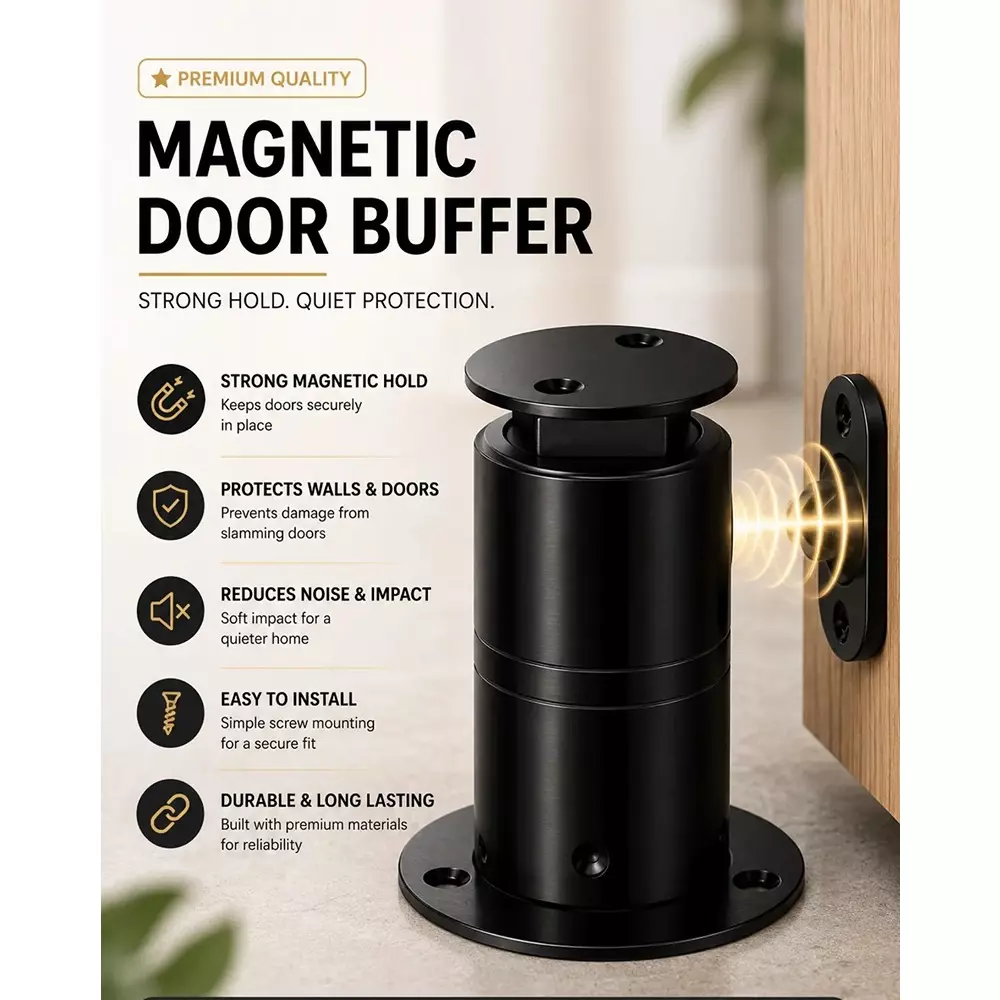 dm-locks-5-inch-magnetic-door-buffer-stainless-steel-db-3001--black