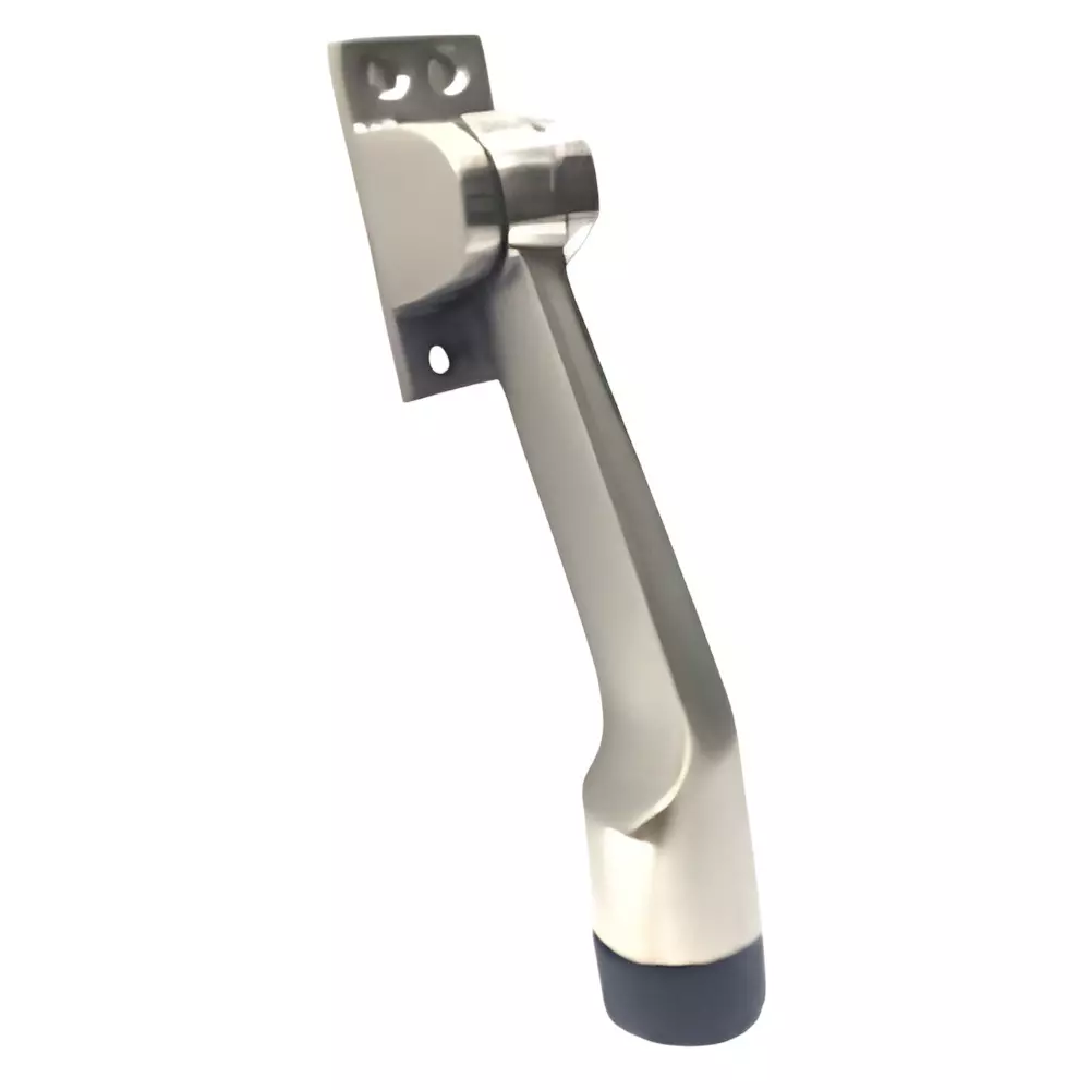GEZE Door Stopper With Screws, SS Finish for Wooden Doors