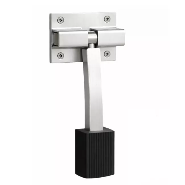 DM Locks 5 Inch (127 mm) Stainless Steel Door Mounted Door Stopper Chrome Finish, DS 001