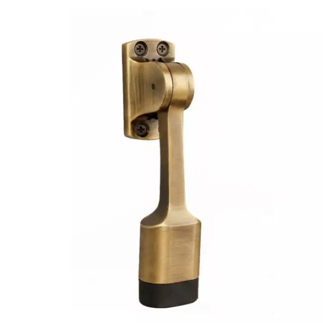 DM Locks 5 Inch (127 mm) Aluminium Door Mounted Kickdown Door Stopper, DS 003 - Antique