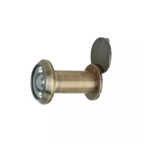 Yale Door Viewer 180° Angle Antique Brass Finish Brass, V0401A US5
