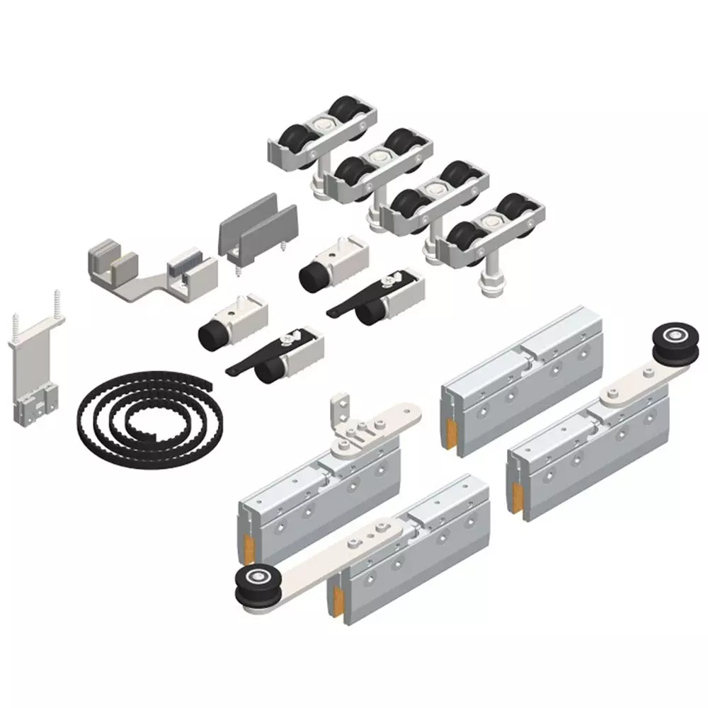 AIDO XL-C JS GtassTetescopic 0+2 Accessories Without Door Motion Aluminium Anodized 610-1200 mm Panel Width, XL-C 7214