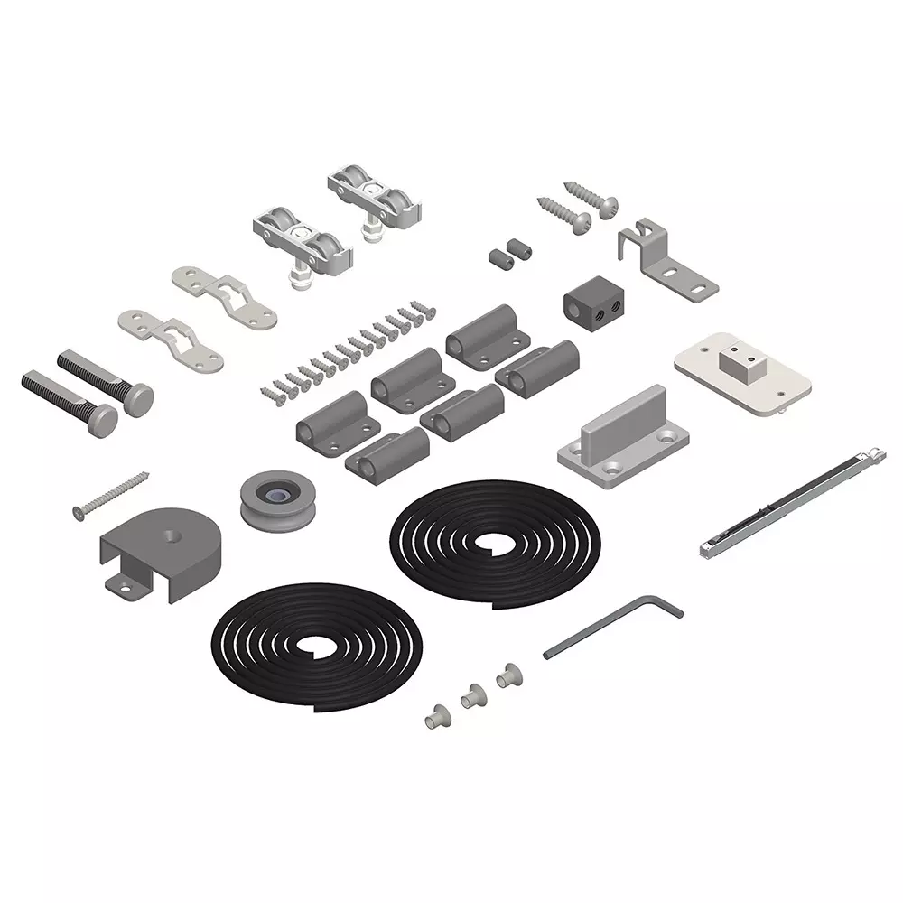 AIDO XL-C JS Wooden Self Closing Accessories with Door Motion Aluminium Anodized 610-1200 mm Panel Width, XL-C 7217
