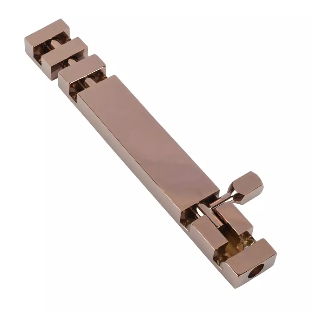 Magmus Towerbolt 200 mm (8 Inch) Brass Rectangular PVD Rose Gold Finish, 823100.51