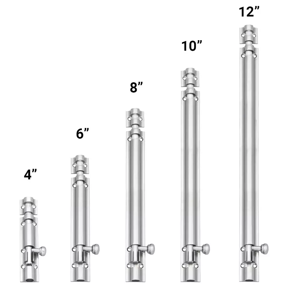 Magmus Towerbolt Anodise 150 mm (6 Inch) Brass Satin Silver Finish, 100772.14
