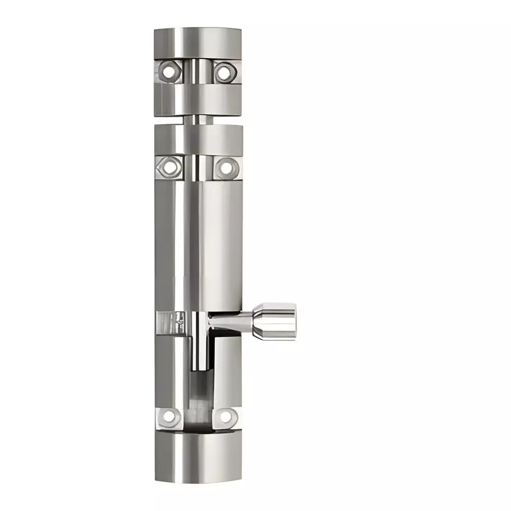 GEZE Tower Bolt With Fixing Screws, Size 100x10 mm, SS Finish and Stainless Steel Body, 8115801