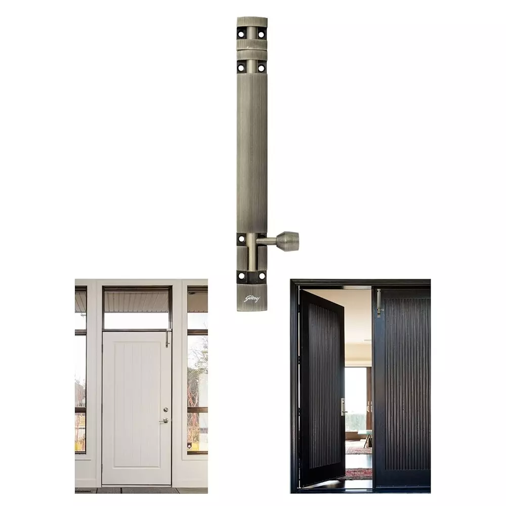 Godrej Tower Bolt Designer Aluminium 10x450 mm Antique Brass, 2725