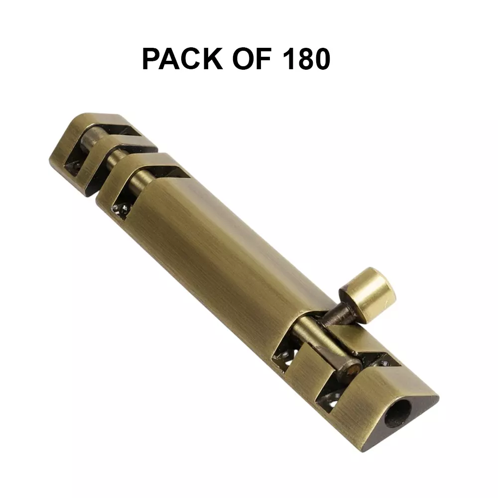 Cozi Gold Aluminium Tower Bolt Pyramid 300 mm (12 inch) Size (Pack of 180)