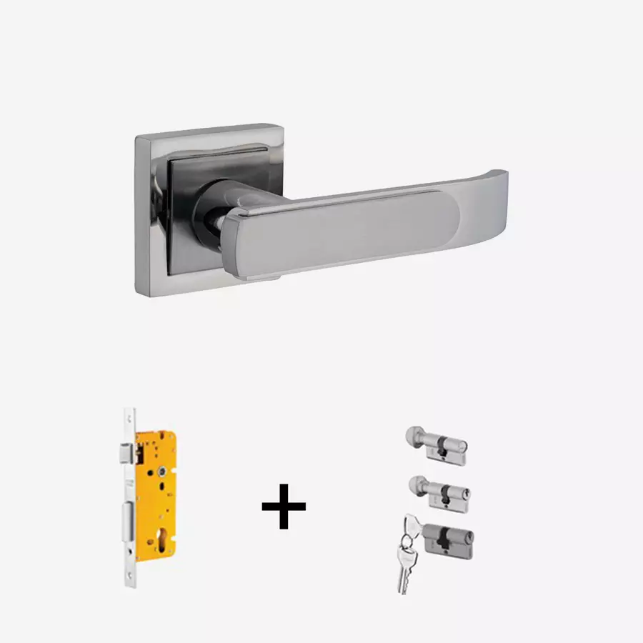 Dorset Dash ML DAS OR Combo Lock Sets with Coin and Knob Cylinder (70 mm) -SC Finish
