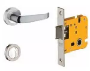 Dorset Silver Chrome Lever Handle Lock Set with Mortise Latch ML OS OR