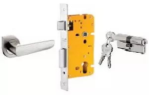 Dorset ML Series Amy 60 mm Stainless Steel Patina Finish Door Handle Lock Set, ML AMY OR