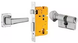 Dorset ML Series Atina 60 mm Stainless Steel Patina Finish Door Handle Lock Set, ML AI OR
