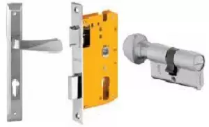 Dorset ML Series Noha 60 mm Stainless Steel Silver Chrome Finish Door Handle Lock Set, ML NO