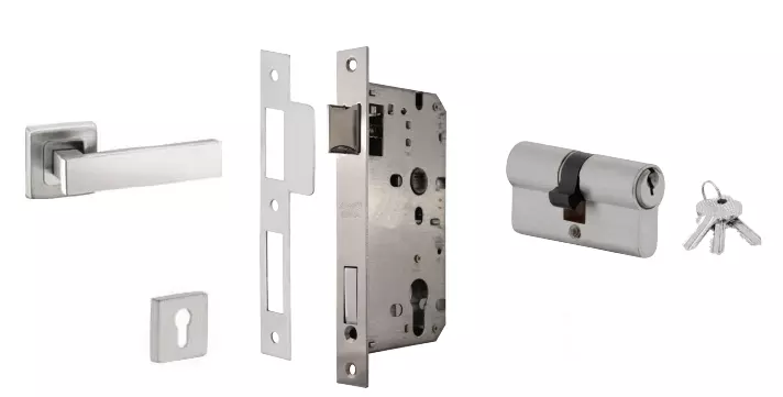 Dorset ML Series Primo 60 mm Stainless Steel SS Finish Door Handle Lock Set, ML PR OR