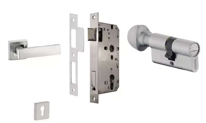 Dorset 60 mm Lock Set With Coin and Knob Cylinder Stainless Steel ML PR OR
