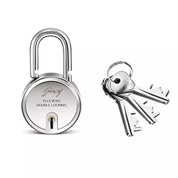 Godrej Silver Alloy Steel Round Padlock 8150