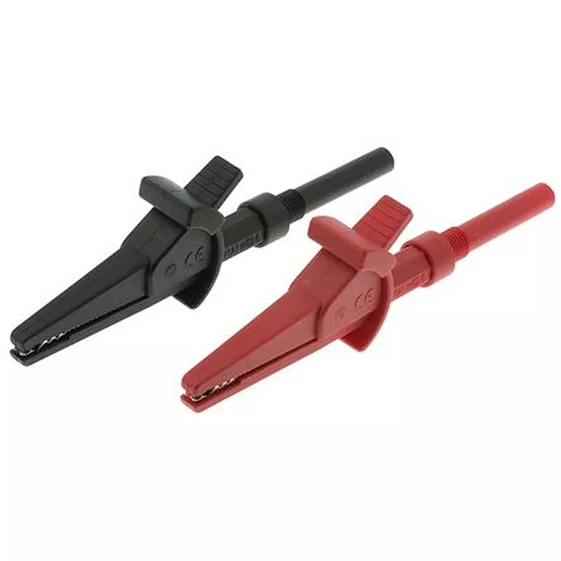 RS PRO Crocodile Clip Red, Black 30 Amp Nickel Plated, 1253738