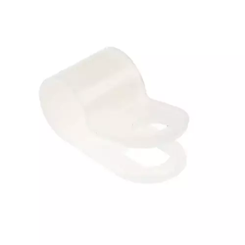 RS PRO P-Clip Polyamide 66 12 mm Natural 5 mm 9.5 mm, 2691906 (Pack of 250 Pcs)