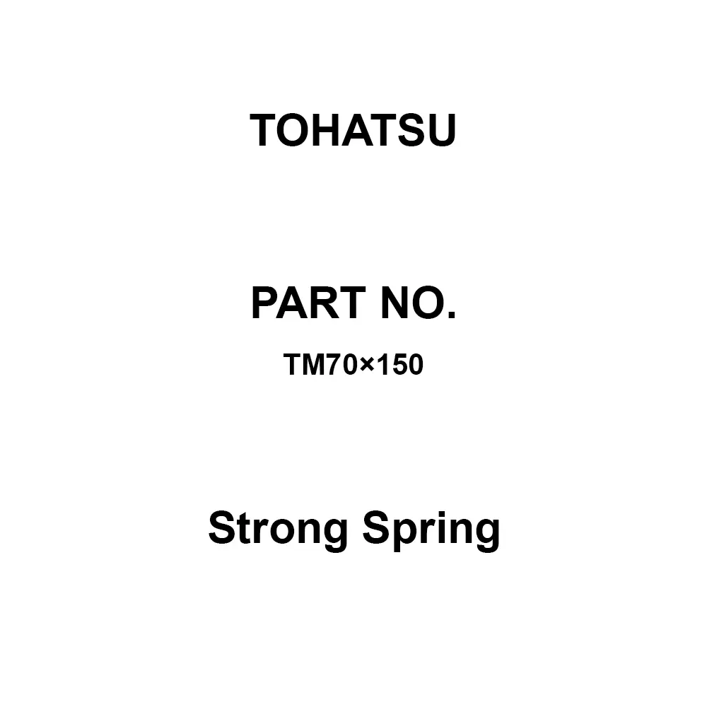 TOHATSU Strong Spring Light Load Type Silicon Chrome Steel 38.5 x 70 Diameter 150 mm Free Length, TM70×150