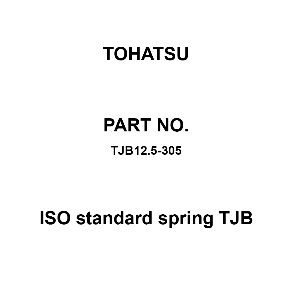 TOHATSU ISO Standard Spring TJB 6.3x12.5 mm Diameter, TJB12.5-305