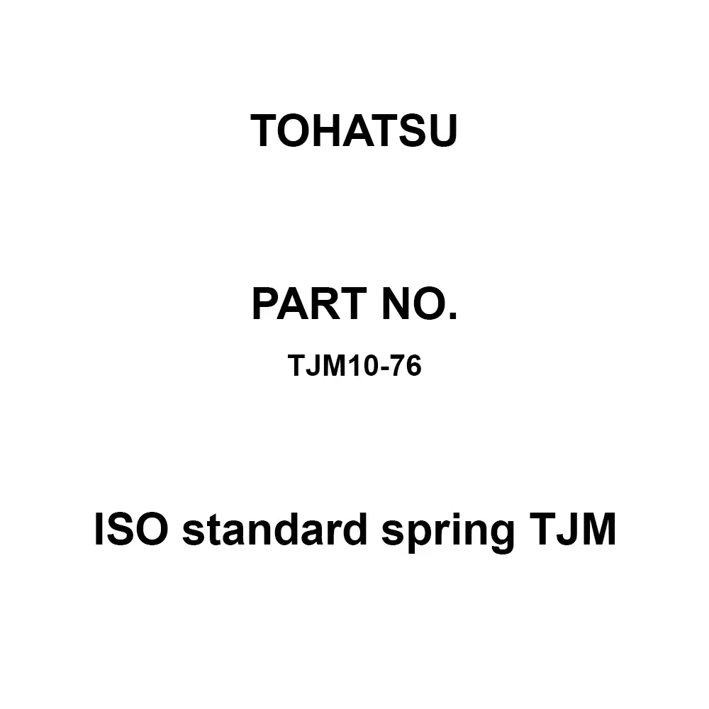 TOHATSU ISO Standard Spring TJM 5x10 mm Diameter, TJM10-76