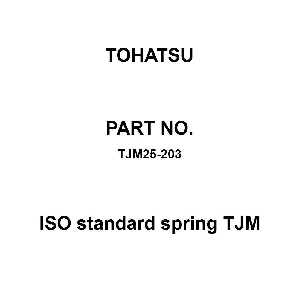 TOHATSU ISO Standard Spring TJM 12.5x25 mm Diameter, TJM25-203