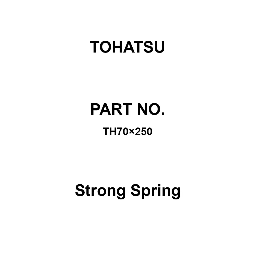 TOHATSU Strong Spring Light Load Type Silicon Chrome Steel 38.5 x 70 Diameter 250 mm Free Length, TH70×250
