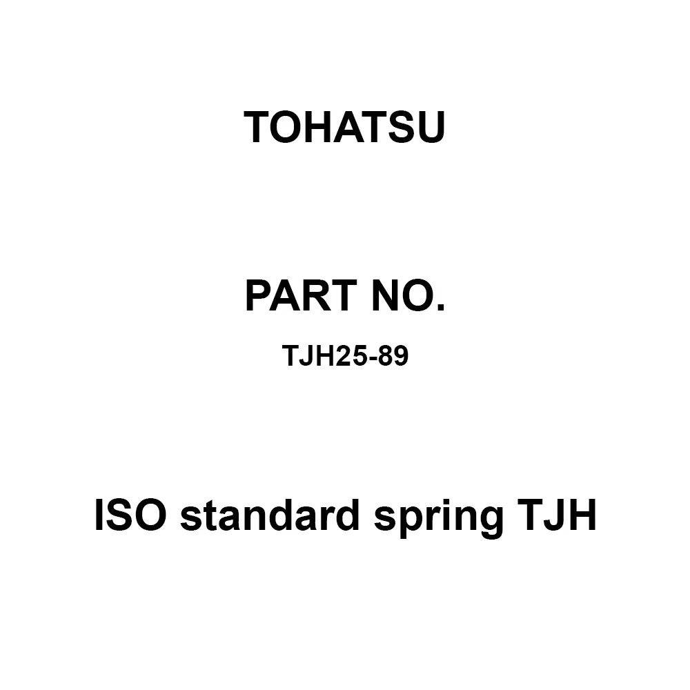 TOHATSU ISO Standard Spring TJH 12.5x25 mm Diameter, TJH25-89