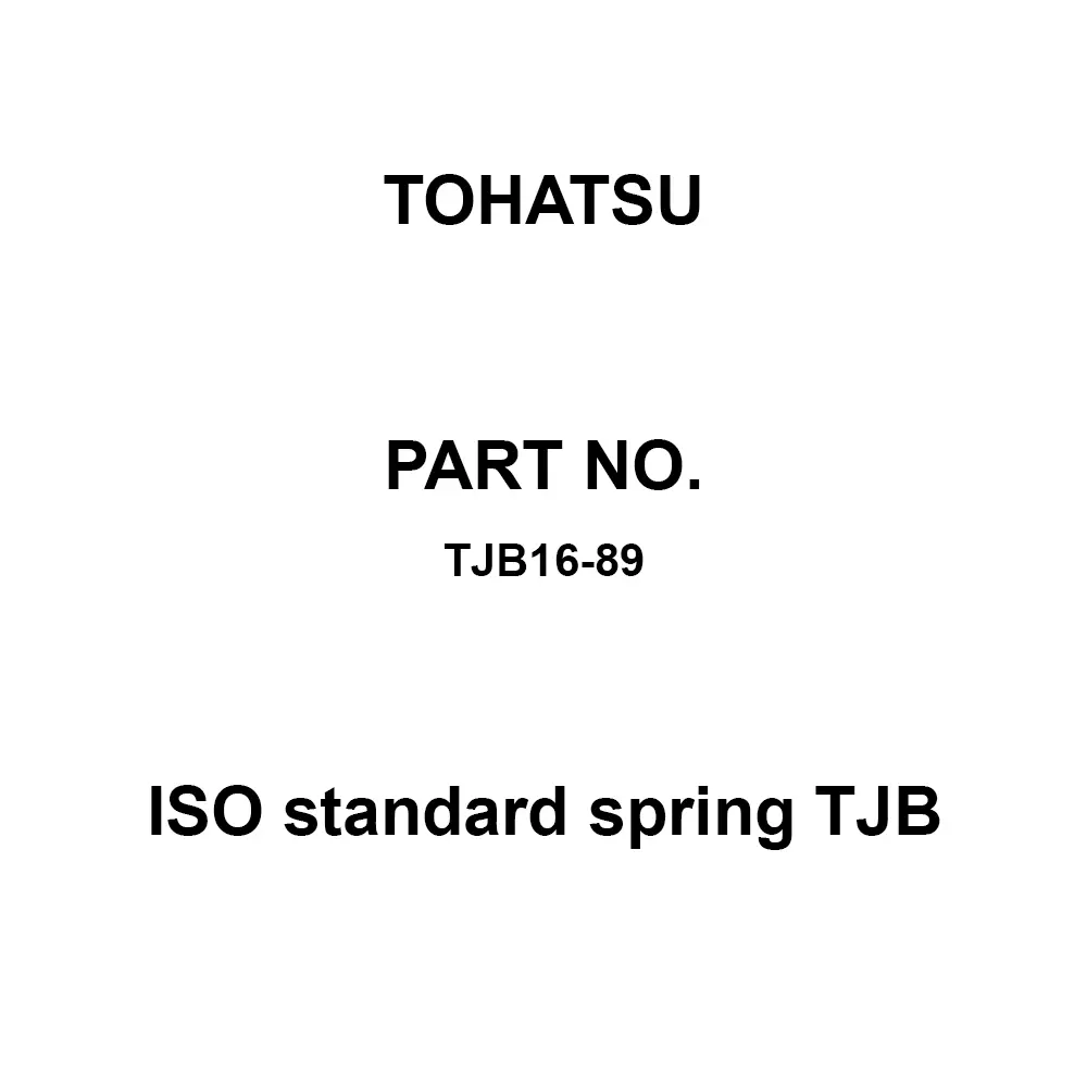 TOHATSU ISO Standard Spring TJB 8x16 mm Diameter, TJB16-89