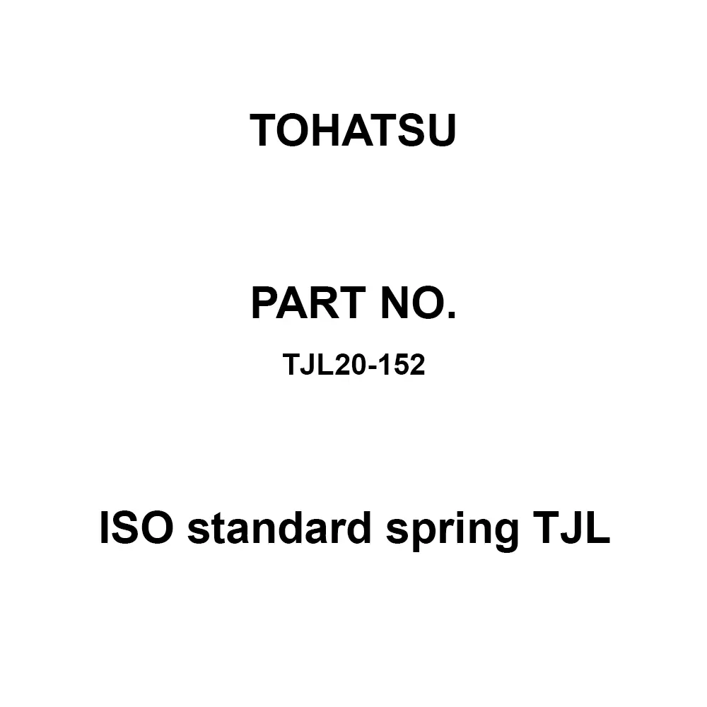 TOHATSU ISO Standard Spring TJL 10x20 mm Diameter, TJL20-152