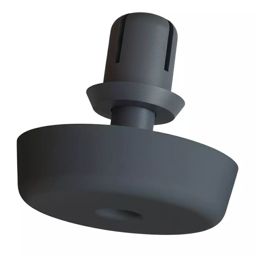 ESSENTRA COMPONENTS Snap Rivet Mount Thermoplastic Elastomer (TPE) 4.1 mm Mounting Hole Size Black, FSR-6
