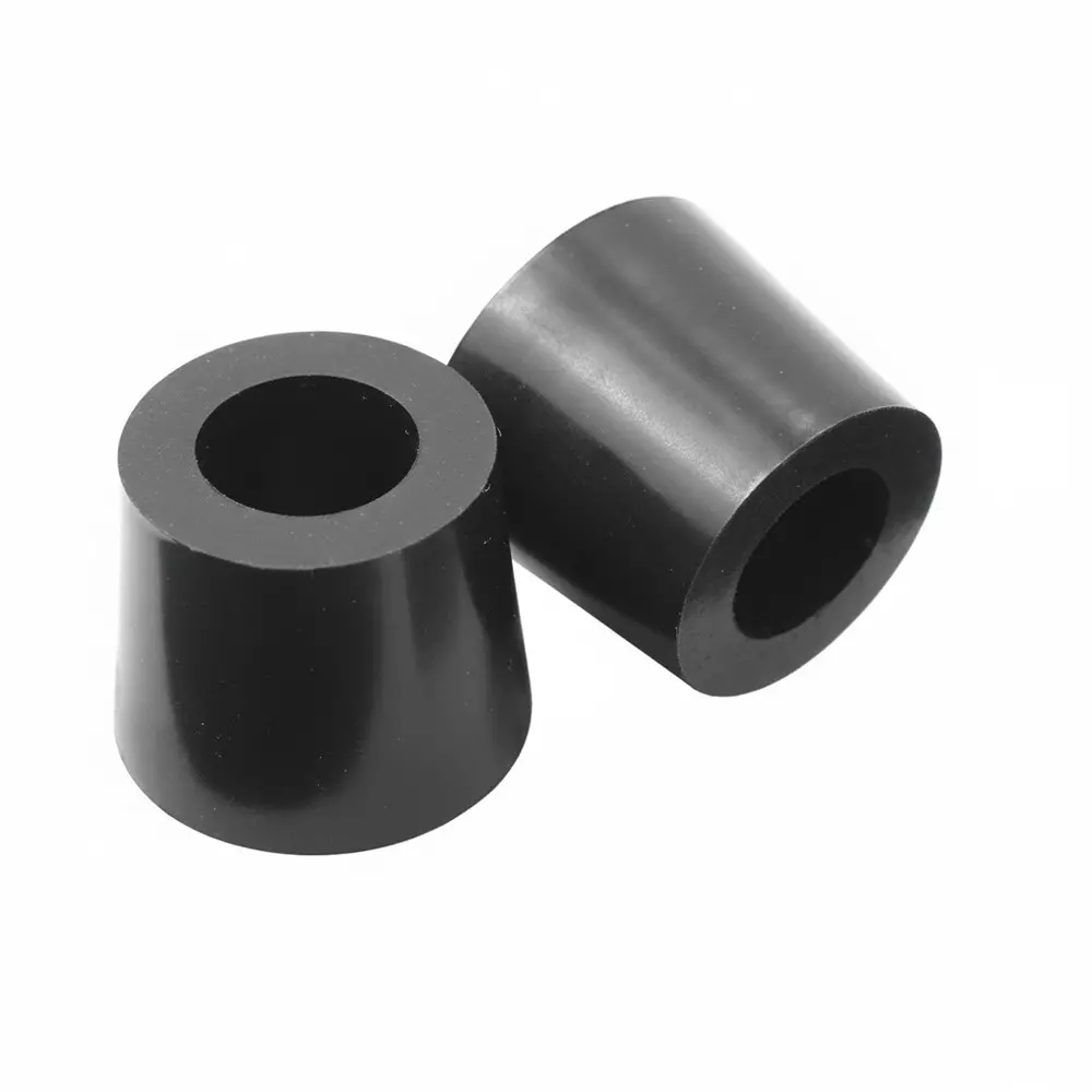 ESSENTRA COMPONENTS Round Screw-On Foot Neoprene Round 8.7 mm Mounting Hole Size Black, SOF-15126