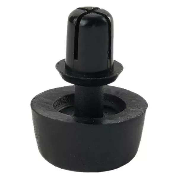 ESSENTRA COMPONENTS Snap Rivet Mount Thermoplastic Elastomer (TPE) 4.1 mm Mounting Hole Size Black, FSR-3