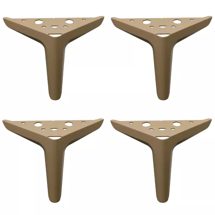 Ebco Sofa Leg 4A Brushed Gold Finish, Size 130x130x150 mm, SL4A-15-BG (Set of 4)