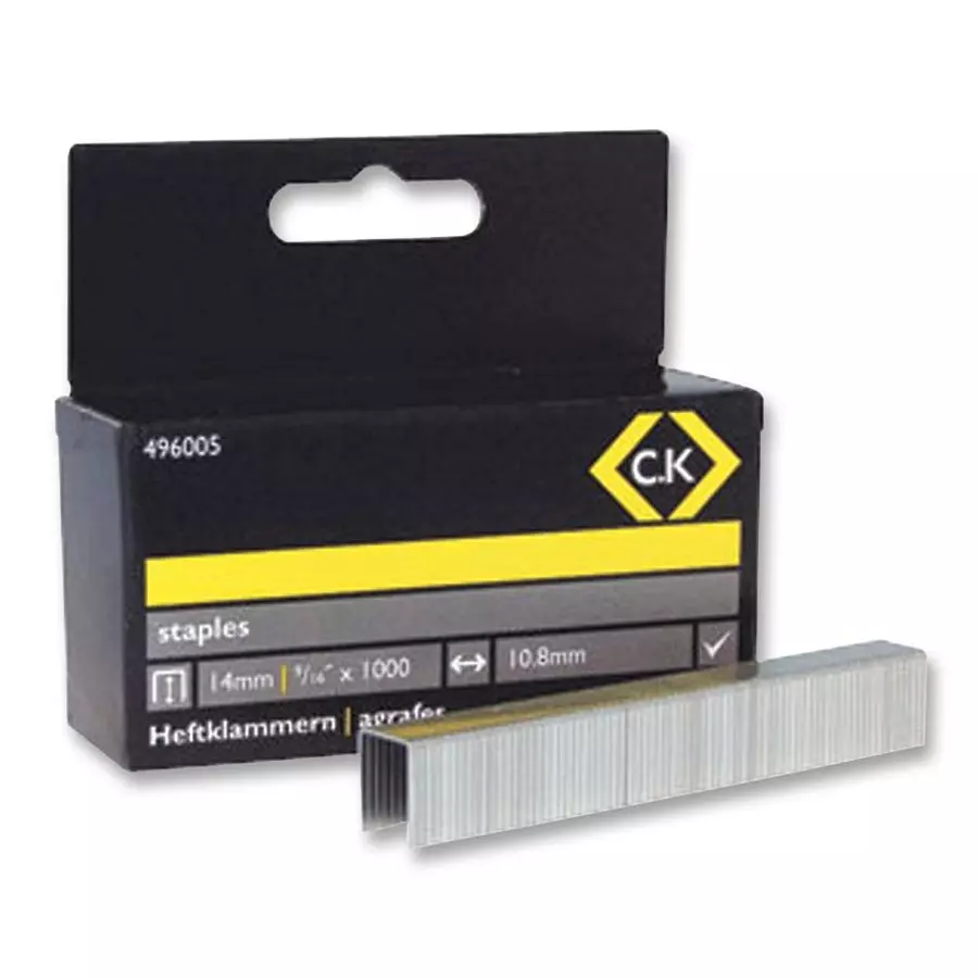 CK TOOLS Staples, 10.5X14mm, 0, 496005 (Pack of 1000 Pcs)
