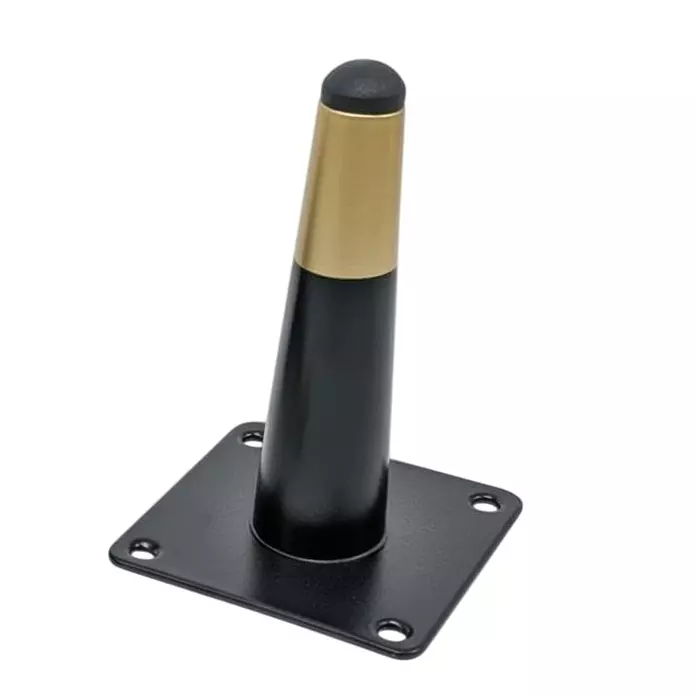 Ebco Sofa Leg 3 Black with Gold Finish, Size 120 mm, SL3-12-BL (Set of 4)