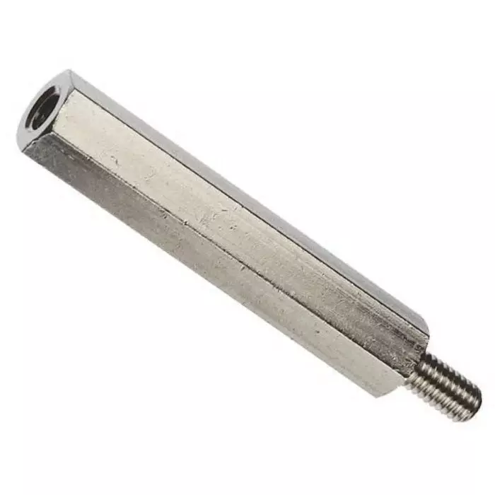 HIROSUGI Standoff M2xM2 Thread 10 mm Body Brass Male/Female 5 mm Stud, BSB-2010E (Pack of 10)
