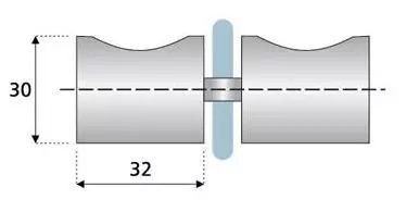 Ozone ODK-1 SSS Stainless Steel Glass Door Knob