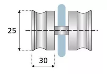 Ozone ODK-2 SSS Stainless Steel Glass Door Knob