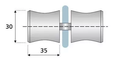 Ozone ODK-22 Stainless Steel Glass Door Knob