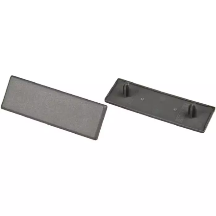 FlexLink Grey Rectangular End Cap 22 mm 66 mm Strut Profile 5.5 mm Groove, XDBE 22X66 L (Pack of 10)