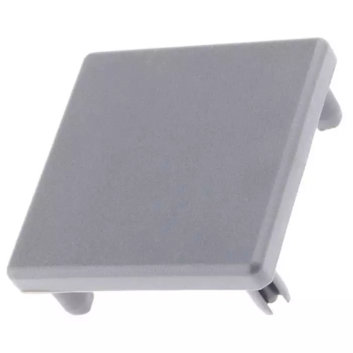 FlexLink Grey Square End Cap 44 mm Strut Profile 11 mm Groove, XCBE 44 (Pack of 10)