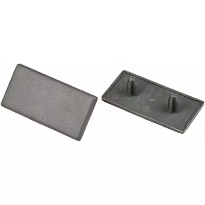 FlexLink Grey Rectangular End Cap 22 mm 44 mm Strut Profile 5.5 mm Groove, XDBE 22X44 L (Pack of 10)