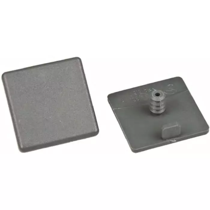 FlexLink Grey Square End Cap 30 mm Strut Profile 7.2 mm Groove, XFBE 30 (Pack of 10)