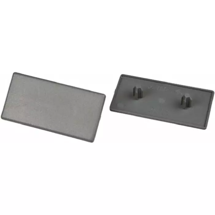 FlexLink Grey Rectangular End Cap 30 mm 60 mm Strut Profile 7.2 mm Groove, XFBE 30X60 (Pack of 10)