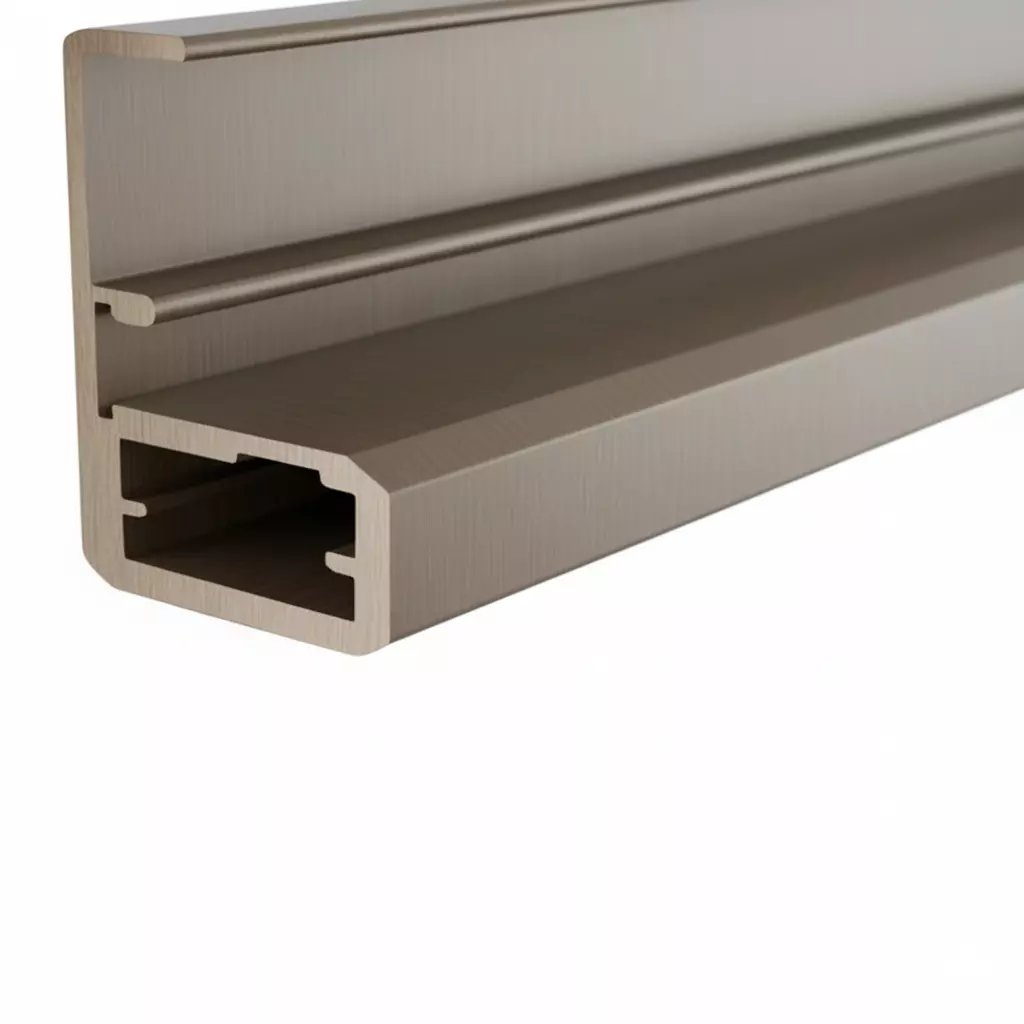 Ebco Aluminium Frame With Handle for Hinge, Aluminium Profile 3D, AN Finish, Length 2.44 m, HAP-4-22H-2-AN