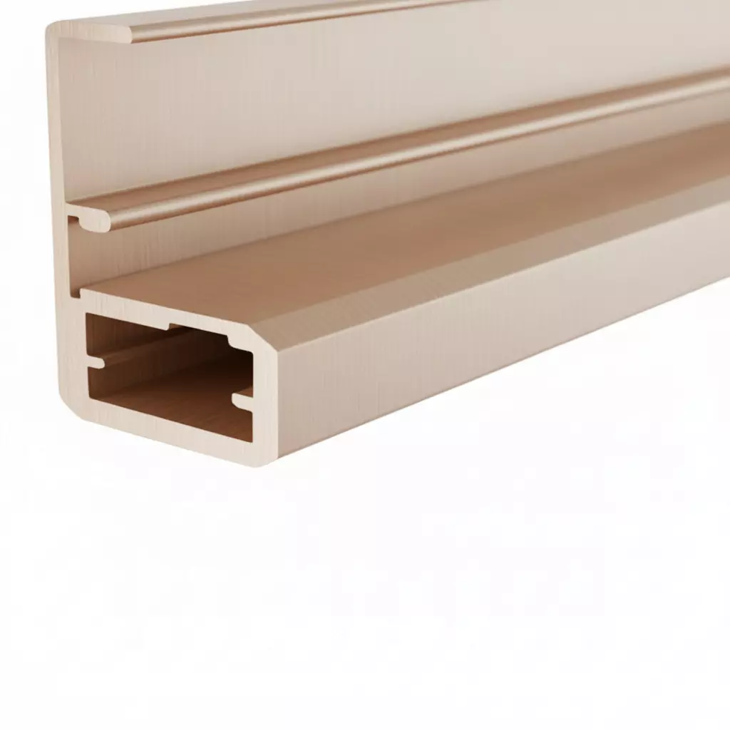 Ebco Aluminium Frame With Handle for Hinge, Aluminium Profile 3D, Special Finish, Length 2.44 m, HAP-4-22H-2-SF